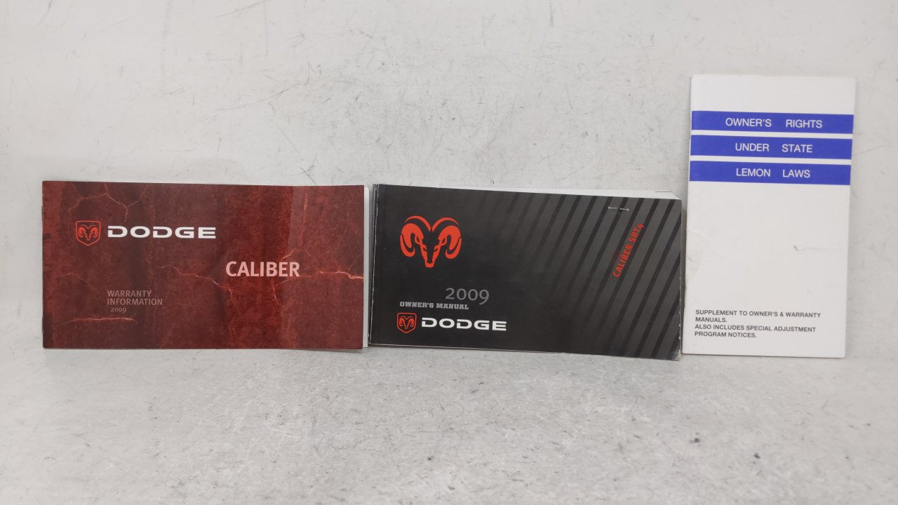 2009 Dodge Caliber Owners Manual Book Guide OEM Used Auto Parts - Oemusedautoparts1.com