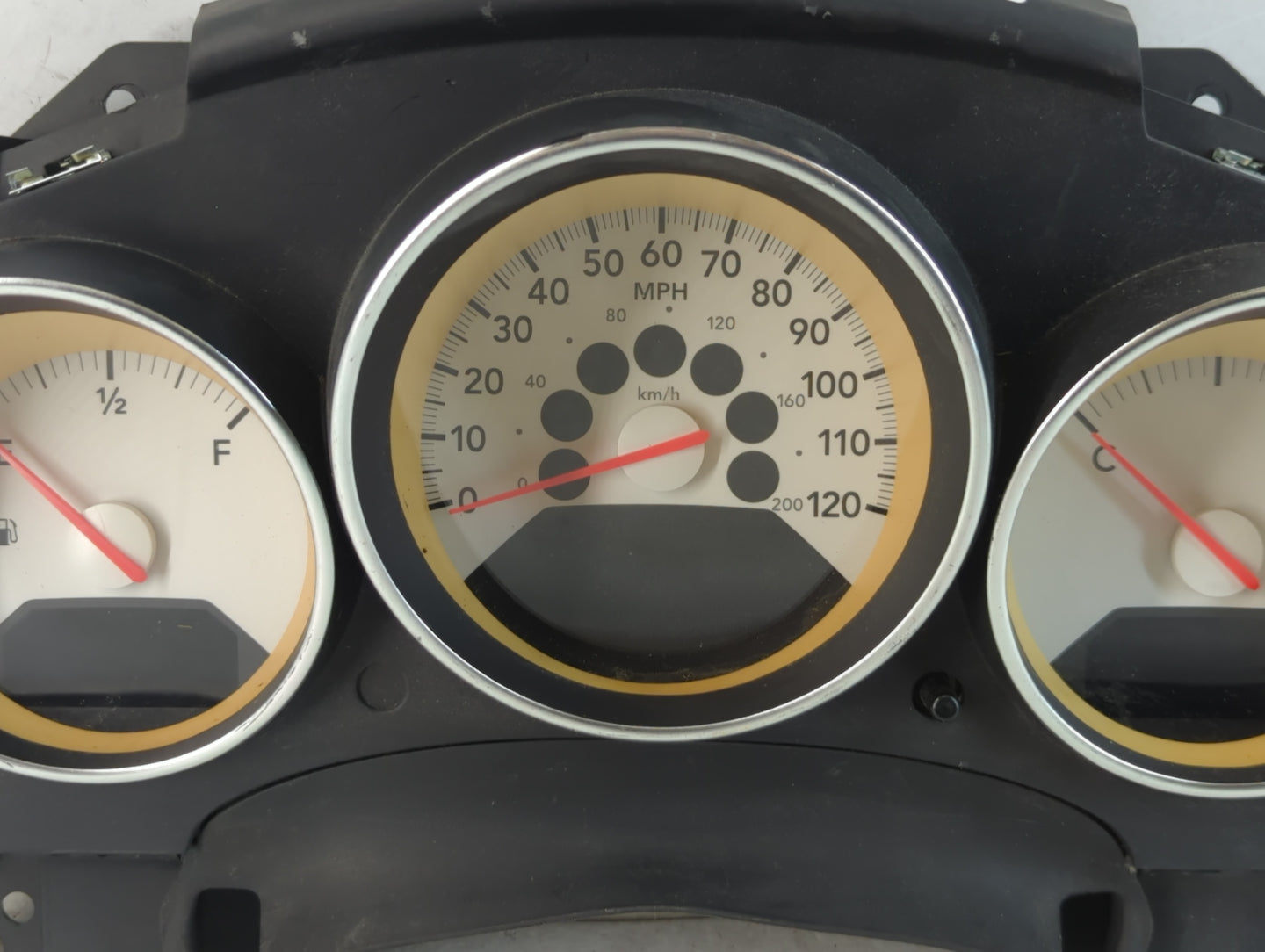 2009 Dodge Caliber Instrument Cluster Speedometer Gauges P/N:P05172671AB Fits OEM Used Auto Parts - Oemusedautoparts1.com