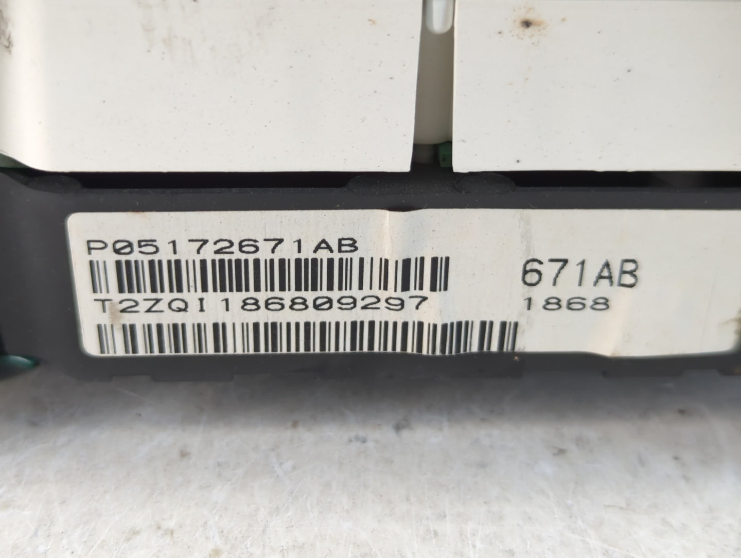 2009 Dodge Caliber Instrument Cluster Speedometer Gauges P/N:P05172671AB Fits OEM Used Auto Parts - Oemusedautoparts1.com