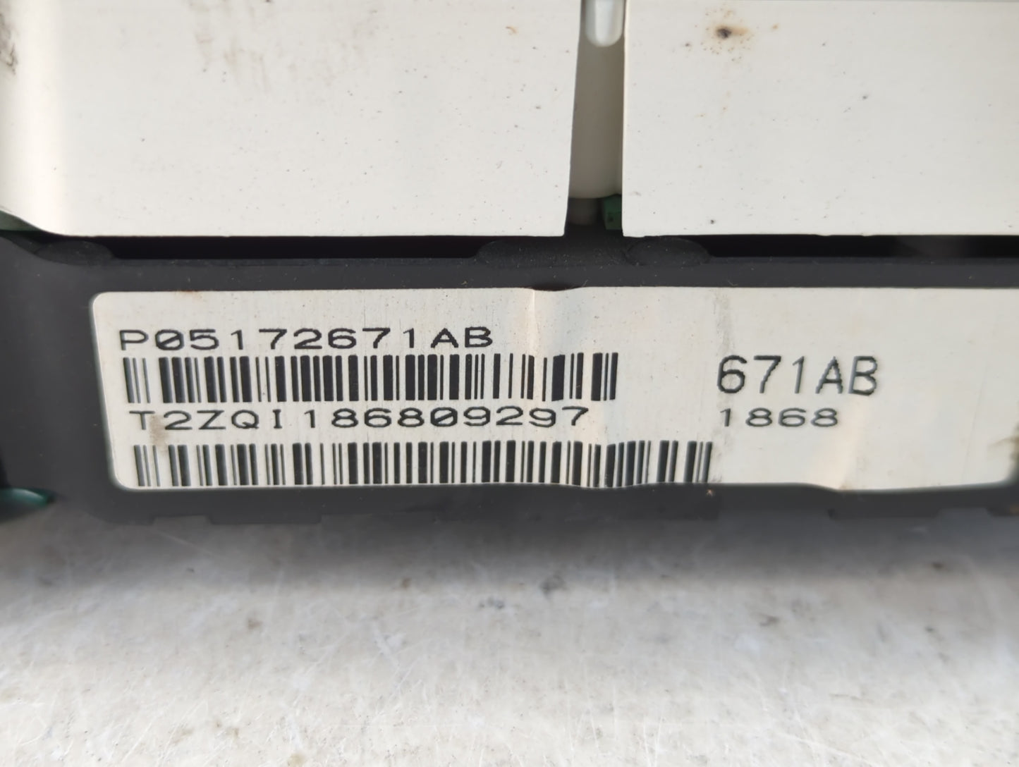 2009 Dodge Caliber Instrument Cluster Speedometer Gauges P/N:P05172671AB Fits OEM Used Auto Parts - Oemusedautoparts1.com