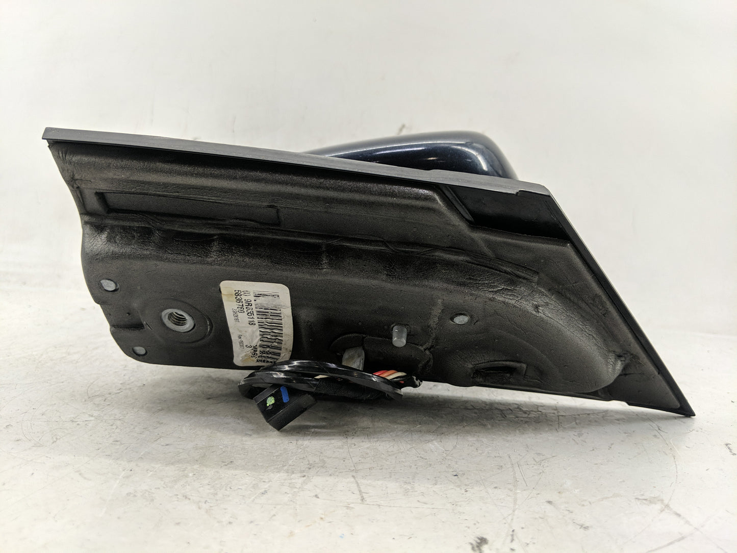 Dodge Caravan Passenger Right Side View Manual Door Mirror Navy Blue - Oemusedautoparts1.com