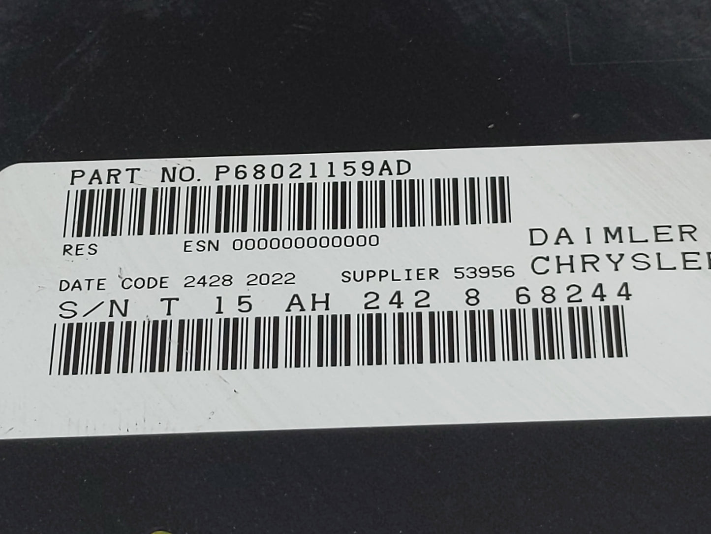 2008-2010 Dodge Charger Radio AM FM Cd Player Receiver Replacement P/N:P68021159AD Fits Fits 2008 2009 2010 OEM Used Auto Pa