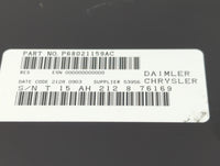 2008-2010 Dodge Charger Radio AM FM Cd Player Receiver Replacement P/N:P68021159AC Fits Fits 2008 2009 2010 OEM Used Auto Pa