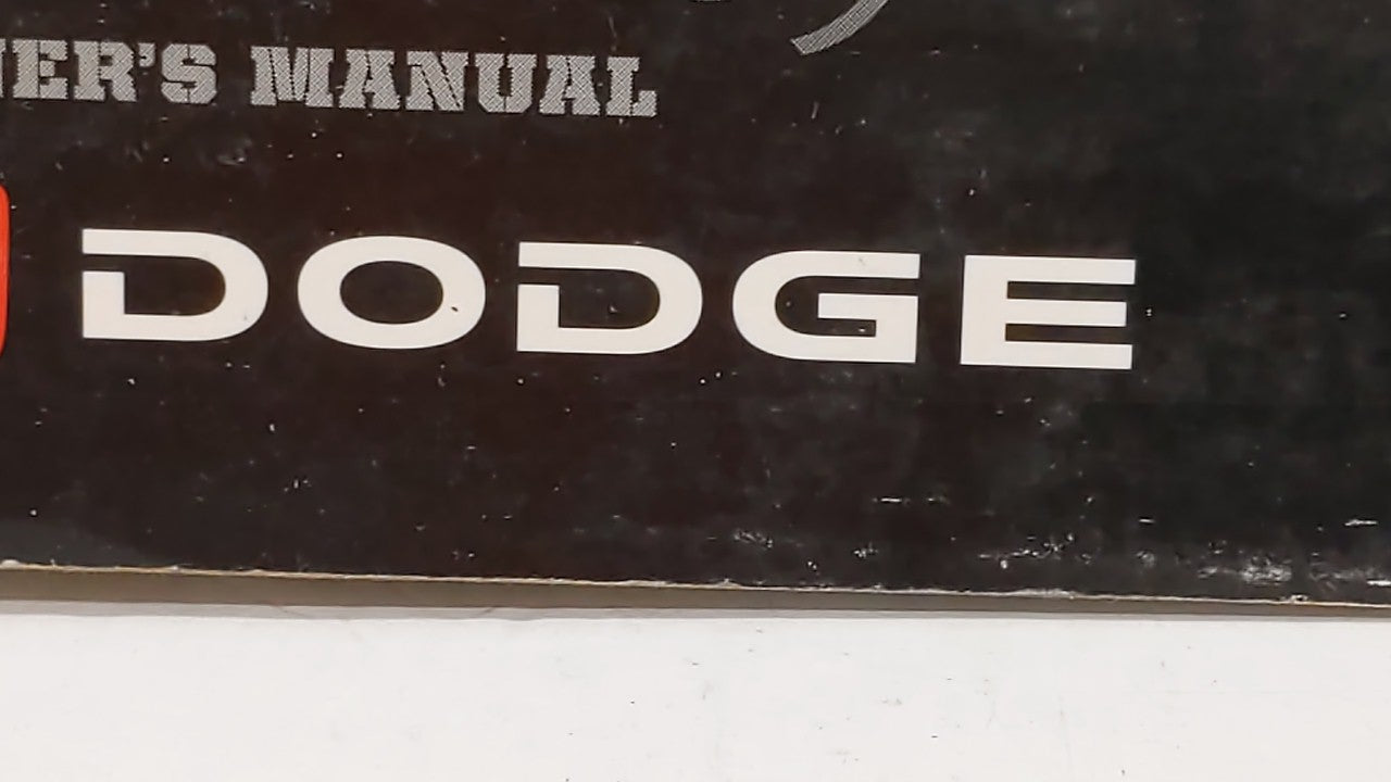 2009 Dodge Charger Owners Manual Book Guide OEM Used Auto Parts - Oemusedautoparts1.com