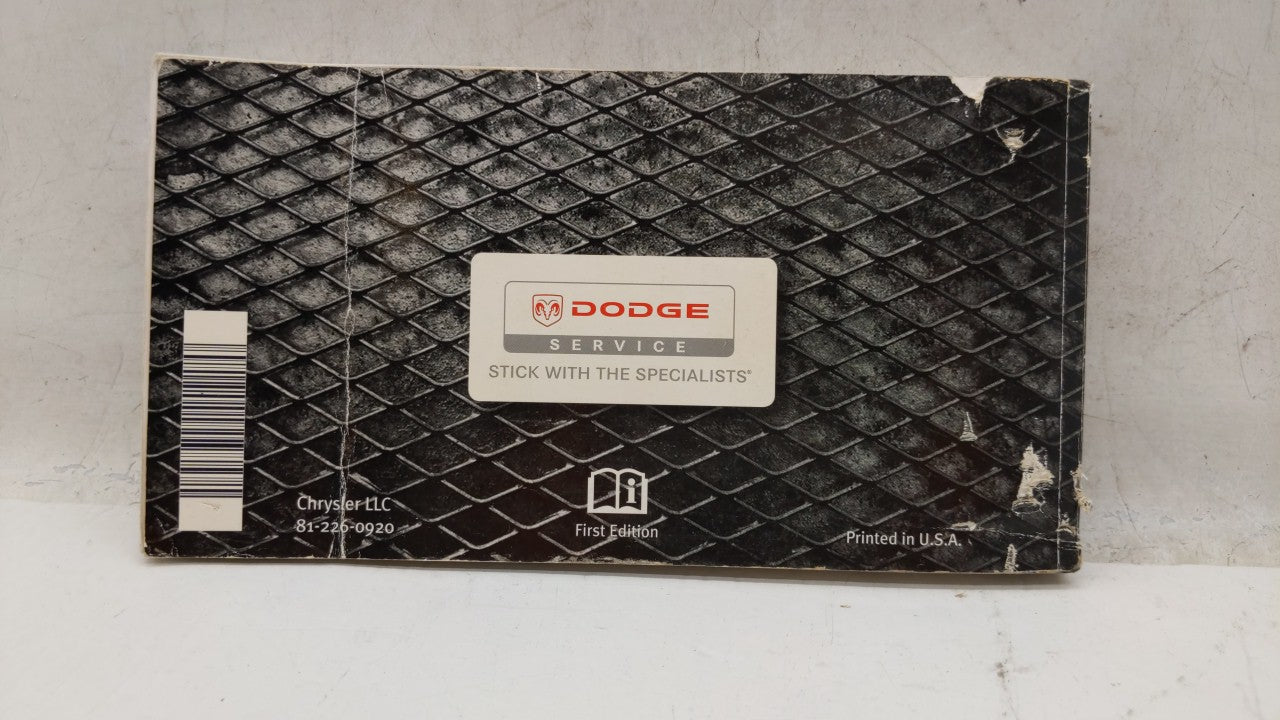 2009 Dodge Charger Owners Manual Book Guide OEM Used Auto Parts - Oemusedautoparts1.com