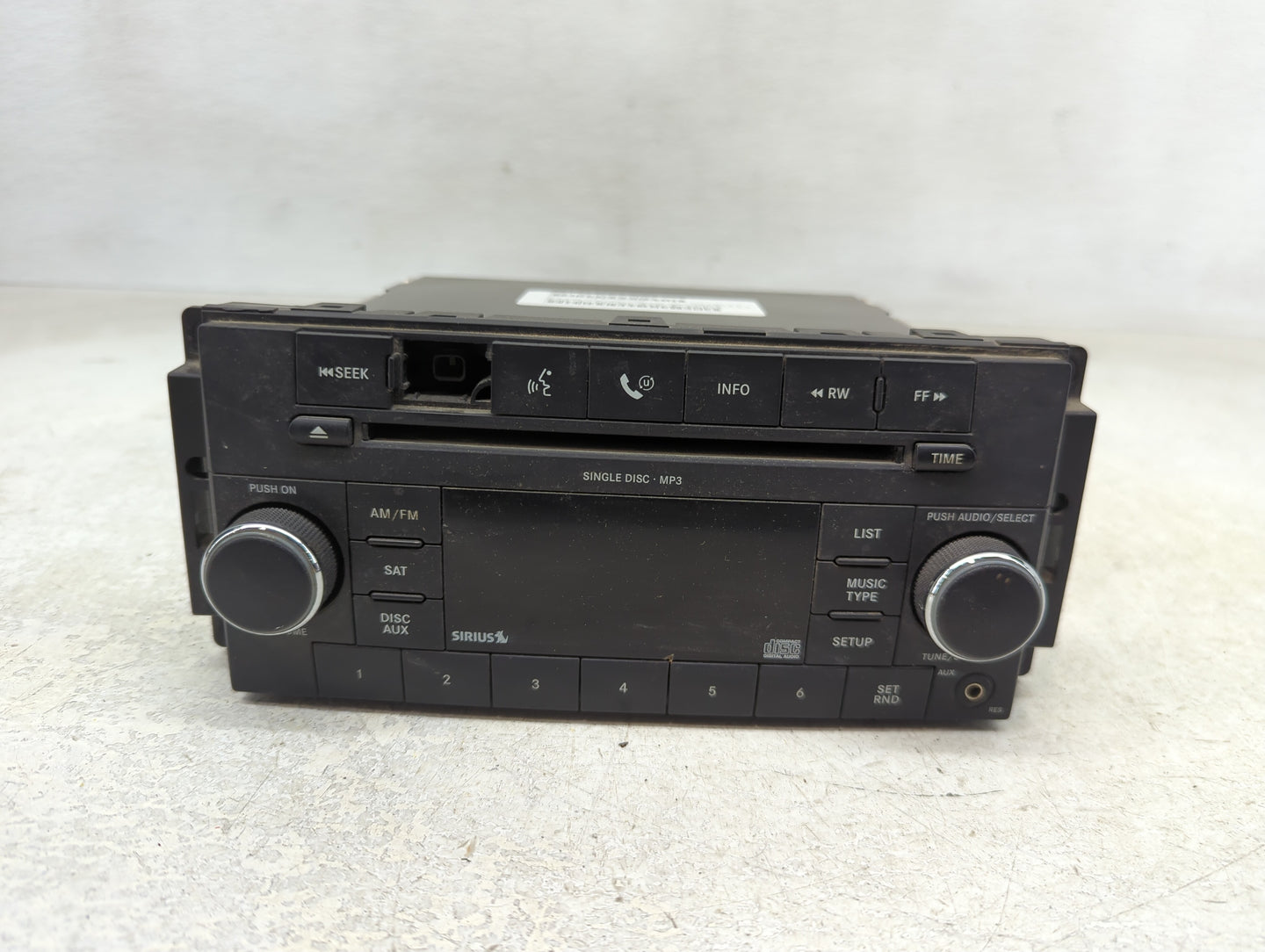 2008-2009 Dodge Grand Caravan Radio AM FM Cd Player Receiver Replacement P/N:P68021163AD Fits Fits 2008 2009 2010 OEM Used A