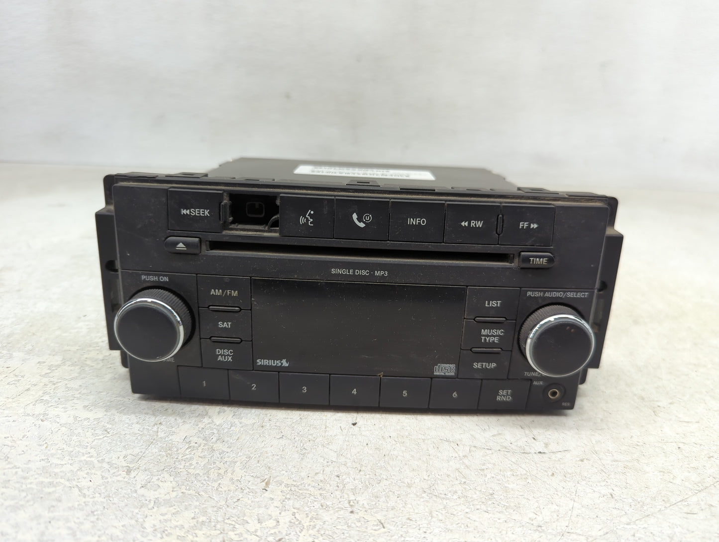 2008-2009 Dodge Grand Caravan Radio AM FM Cd Player Receiver Replacement P/N:P68021163AD Fits Fits 2008 2009 2010 OEM Used A