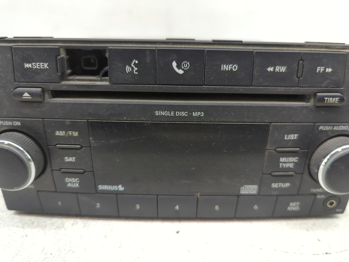 2008-2009 Dodge Grand Caravan Radio AM FM Cd Player Receiver Replacement P/N:P68021163AD Fits Fits 2008 2009 2010 OEM Used A