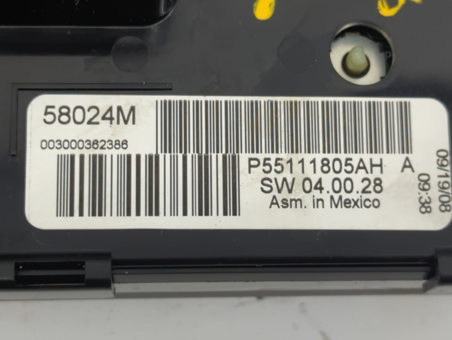 2009 Dodge Grand Caravan Climate Control Module Temperature AC/Heater Replacement P/N:P55111805AH Fits OEM Used Auto Parts -