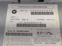 2009 Dodge Journey Radio AM FM Cd Player Receiver Replacement P/N:05064920AG Fits Fits 2010 2011 2012 2013 2014 OEM Used Aut