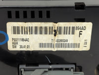2009 Dodge Journey Climate Control Module Temperature AC/Heater Replacement P/N:55111894AD Fits OEM Used Auto Parts - Oemuse
