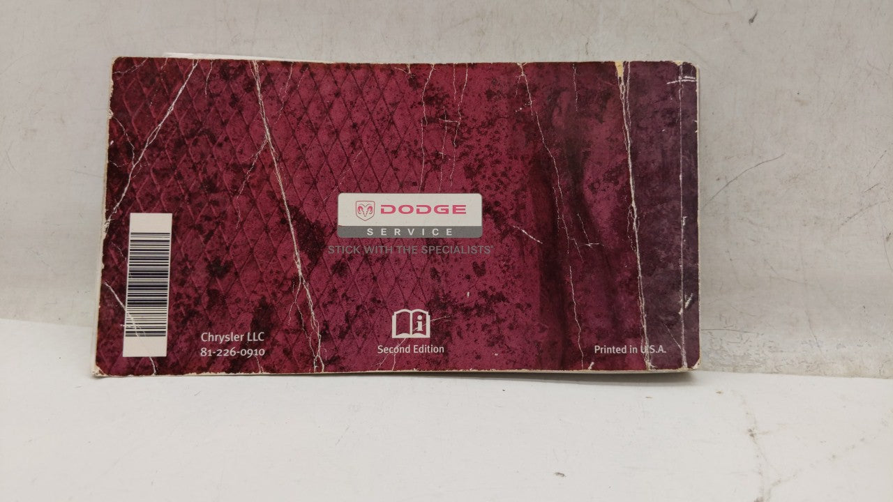 2009 Dodge Journey Owners Manual Book Guide OEM Used Auto Parts - Oemusedautoparts1.com