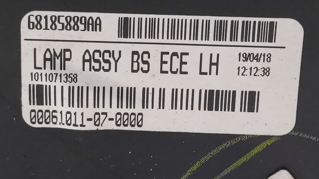 2009 Dodge Journey Tail Light Assembly Driver Left OEM P/N:68185889AA 05116291AD, 05116291AE, 05067785A Fits OEM Used Auto P