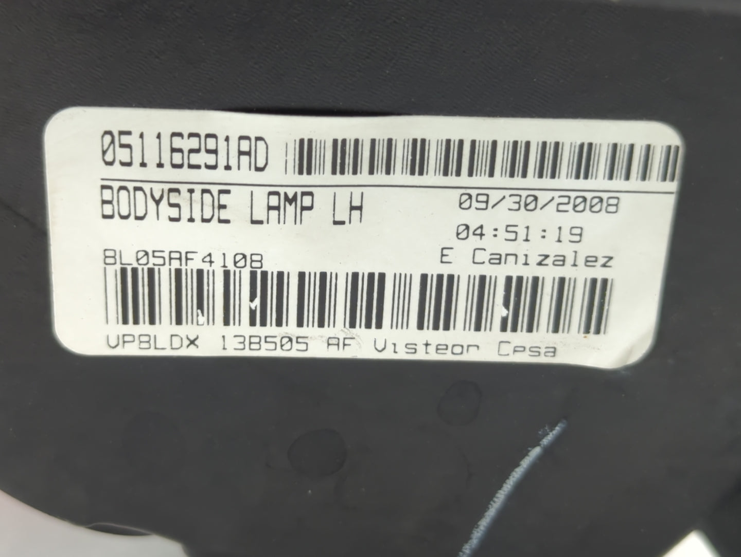 2009 Dodge Journey Tail Light Assembly Driver Left OEM P/N:05116291AD 05067785AB Fits OEM Used Auto Parts - Oemusedautoparts