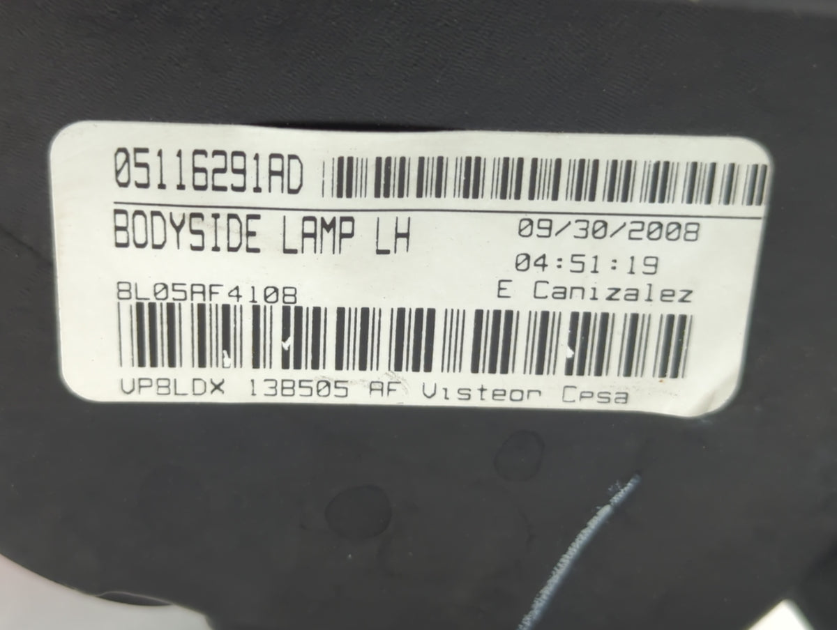 2009 Dodge Journey Tail Light Assembly Driver Left OEM P/N:05116291AD 05067785AB Fits OEM Used Auto Parts - Oemusedautoparts