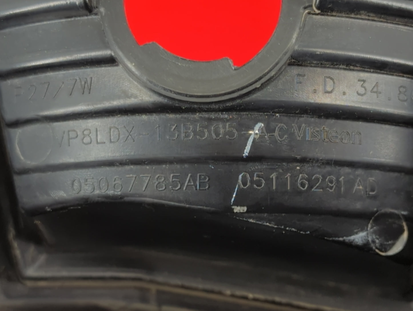 2009 Dodge Journey Tail Light Assembly Driver Left OEM P/N:05116291AD 05067785AB Fits OEM Used Auto Parts - Oemusedautoparts