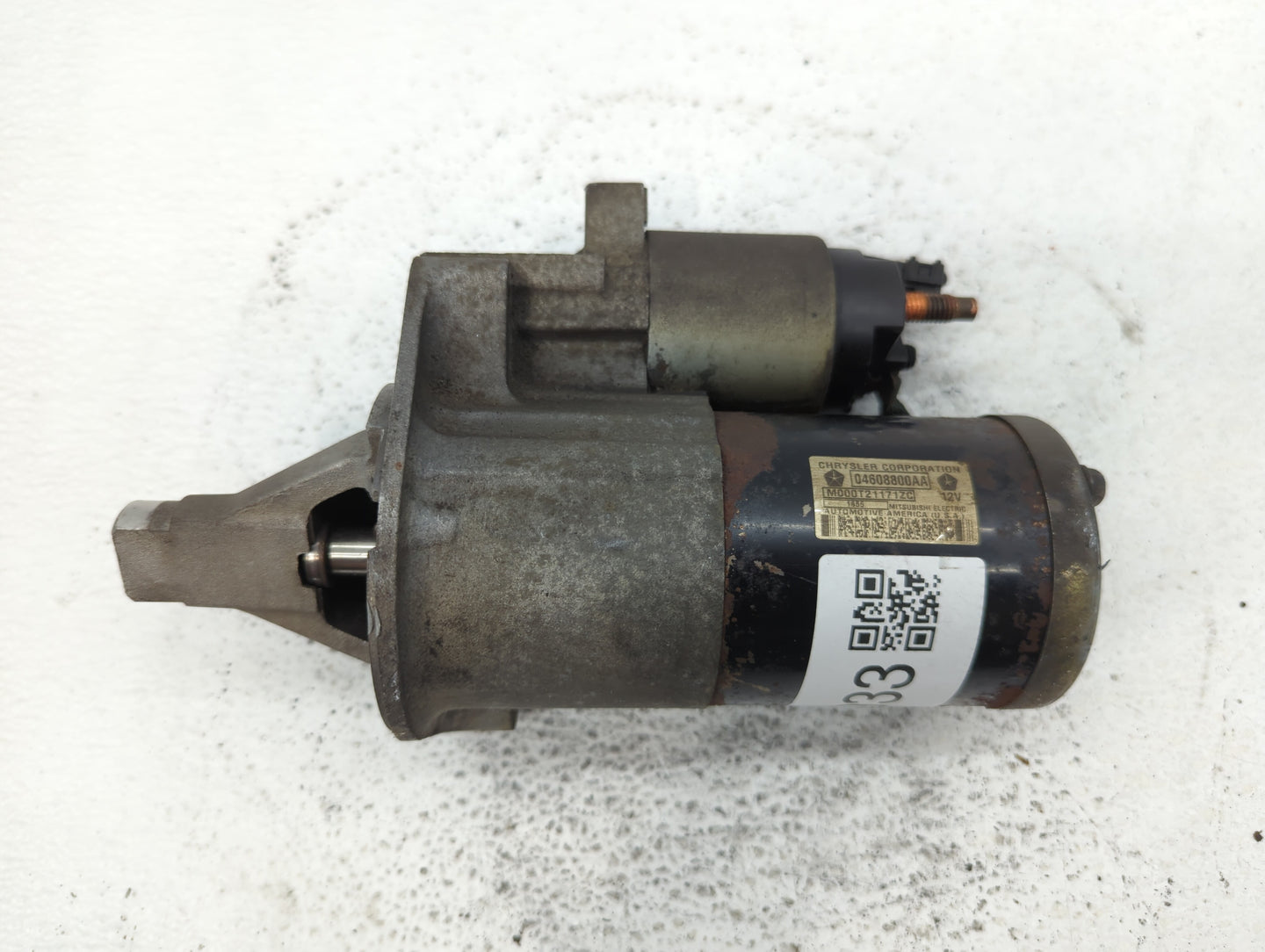 2009-2010 Dodge Journey Car Starter Motor Solenoid OEM P/N:04608800AA Fits Fits 2007 2008 2009 2010 OEM Used Auto Parts - Oe