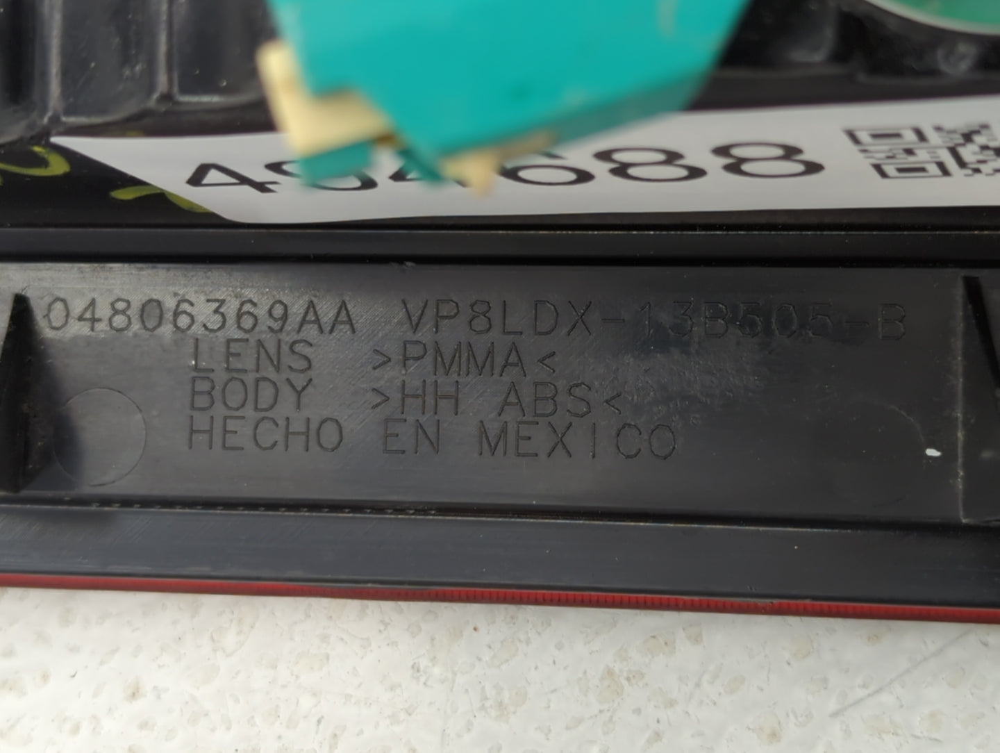 2009 Dodge Journey Tail Light Assembly Driver Left OEM P/N:04806369AA 04806369AB Fits OEM Used Auto Parts - Oemusedautoparts