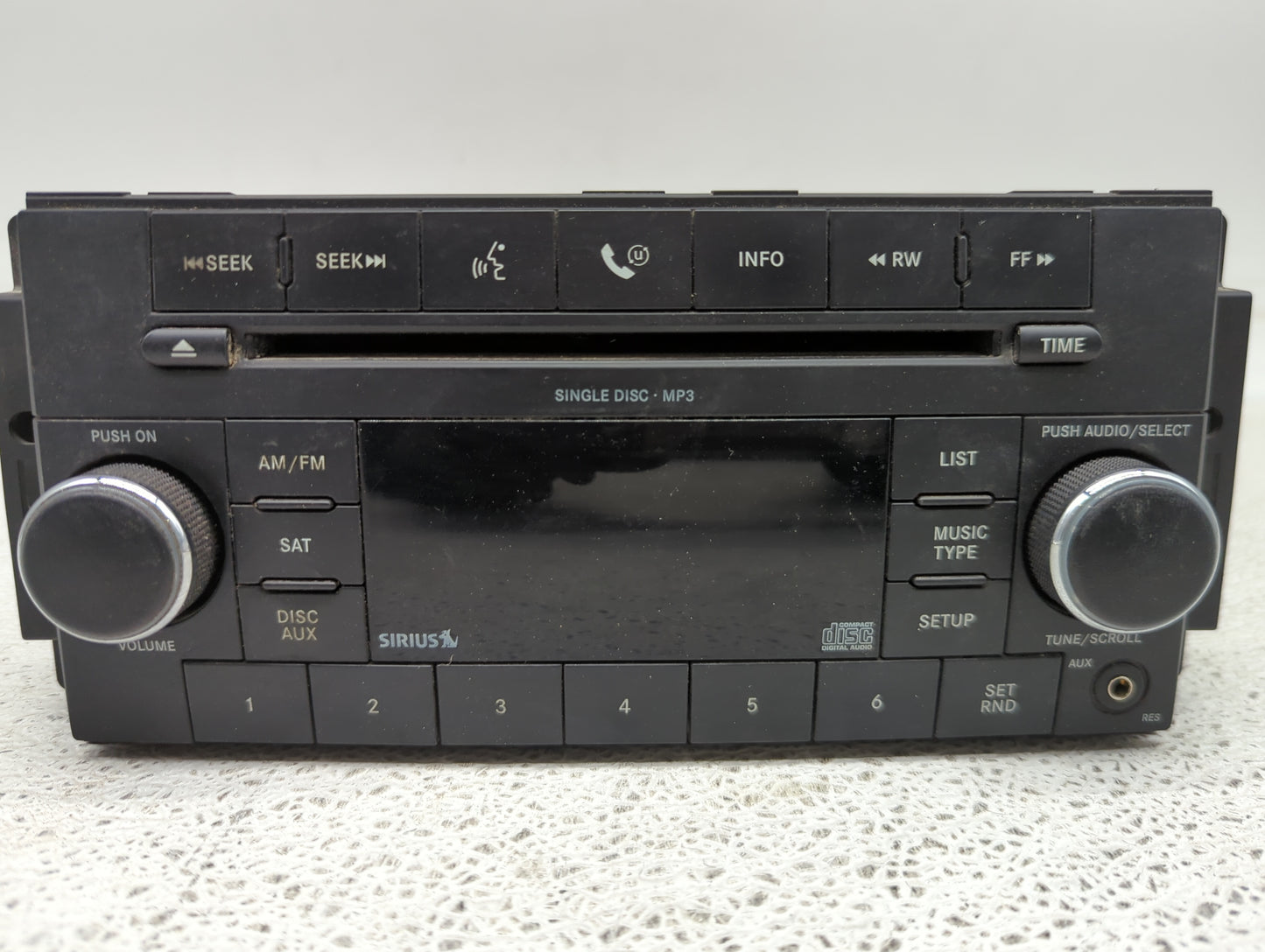 2009 Dodge Nitro Radio AM FM Cd Player Receiver Replacement P/N:P68021163AD Fits OEM Used Auto Parts - Oemusedautoparts1.com
