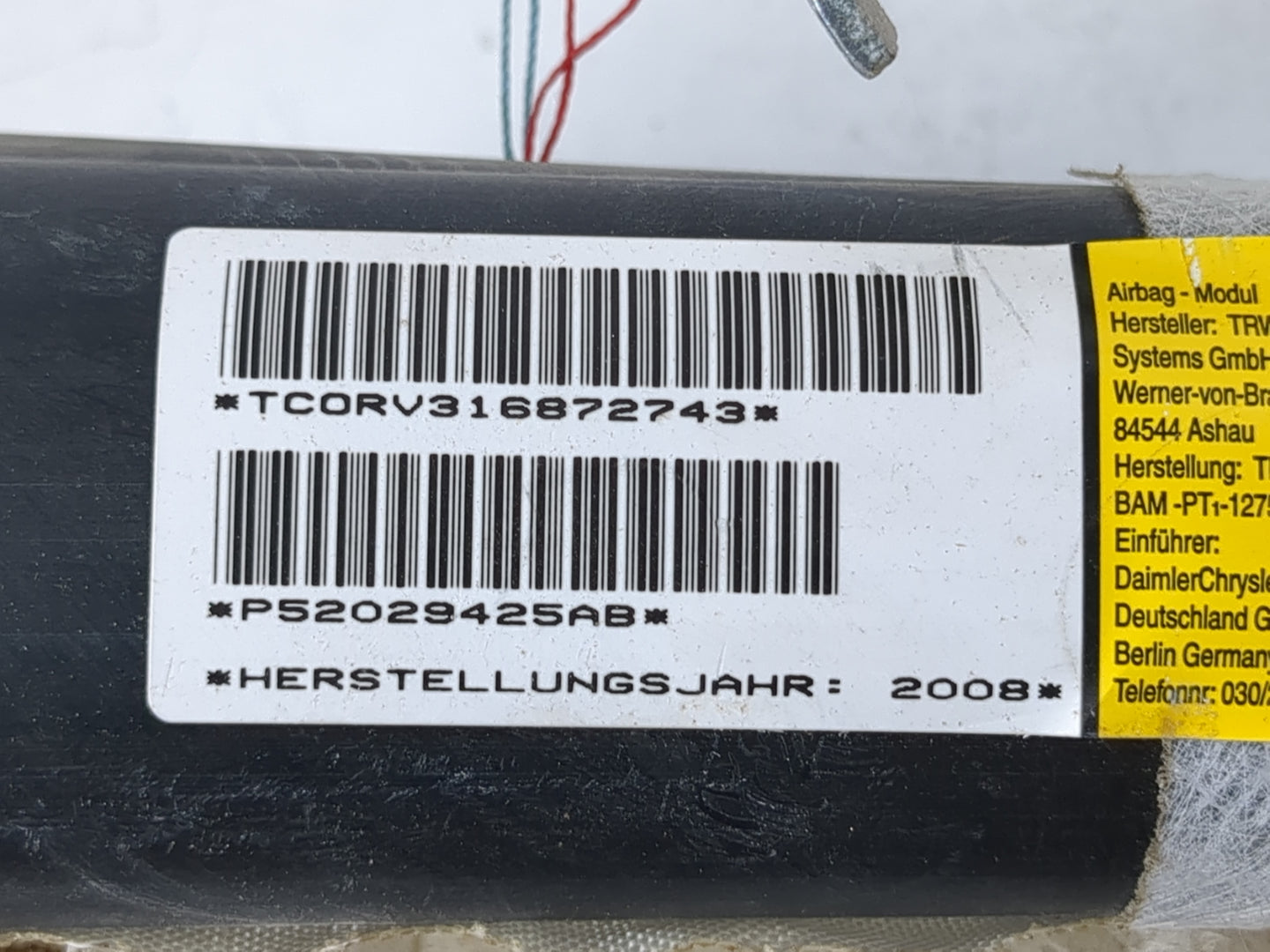 2009-2009 Dodge Ram 1500 Passenger Curtain Air Bag Oem - Oemusedautoparts1.com