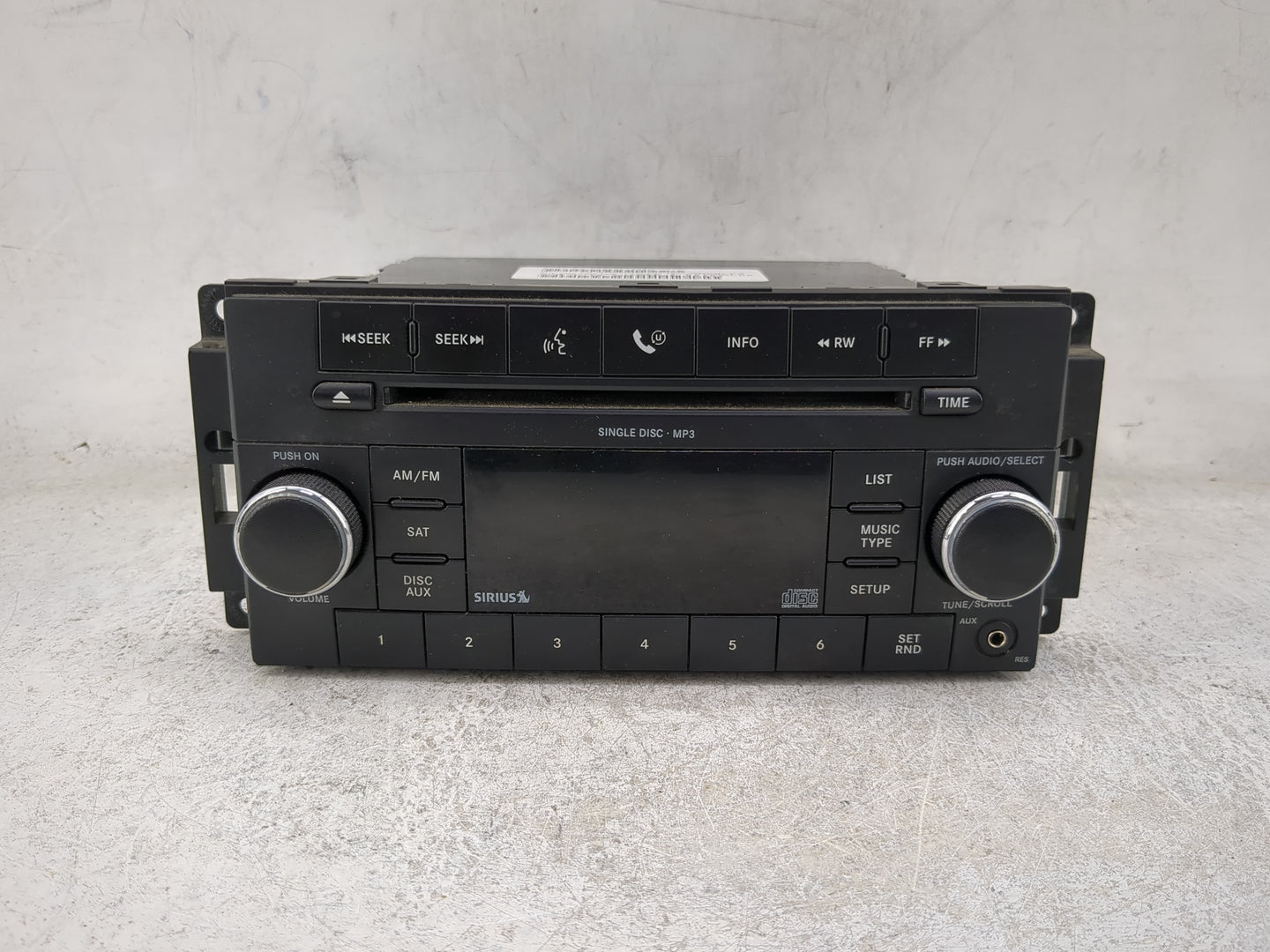 2009-2010 Dodge Ram 1500 Radio AM FM Cd Player Receiver Replacement P/N:P68021163AE Fits Fits 2008 2009 2010 2011 OEM Used A