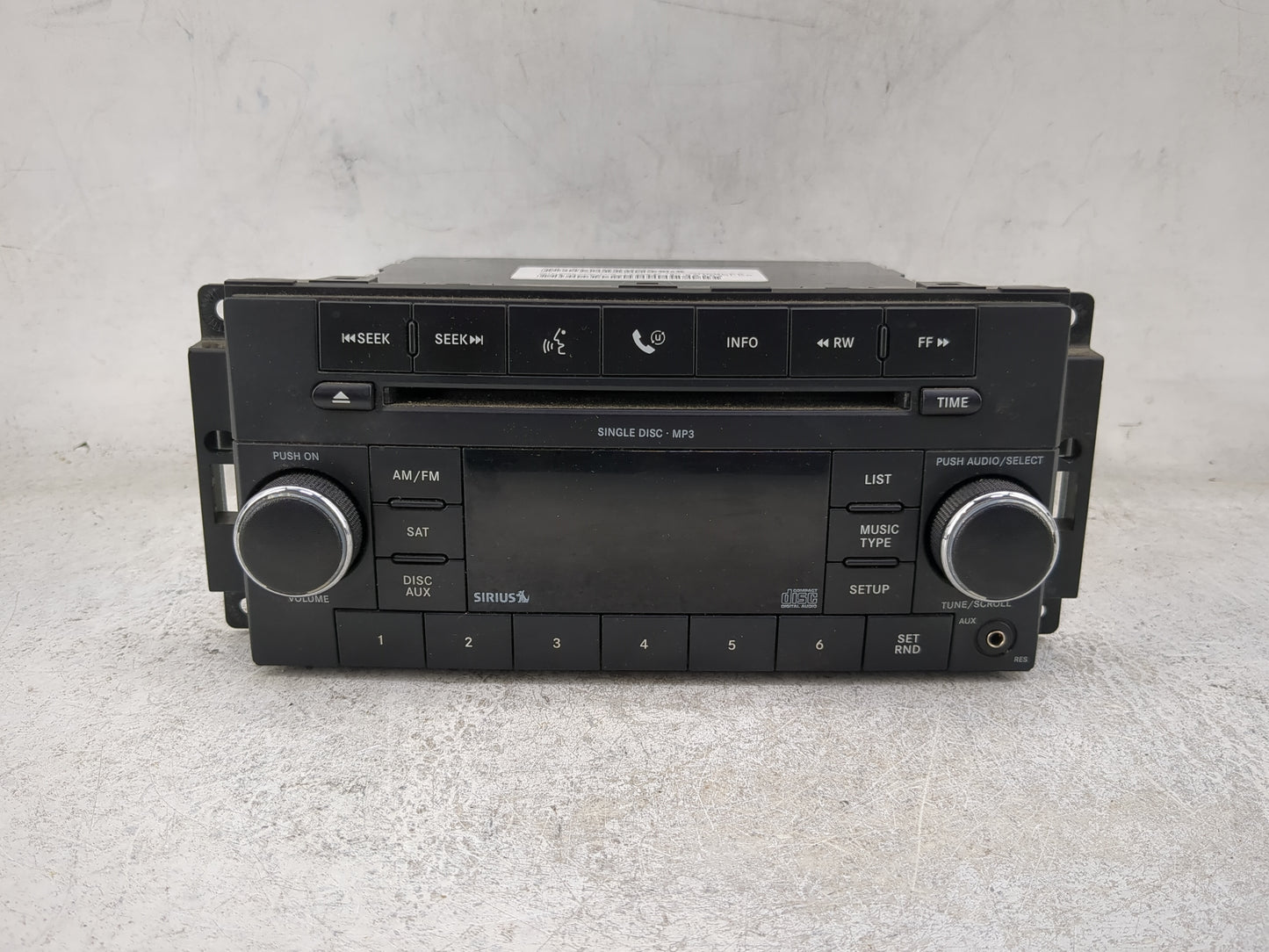 2009-2010 Dodge Ram 1500 Radio AM FM Cd Player Receiver Replacement P/N:P68021163AE Fits Fits 2008 2009 2010 2011 OEM Used A