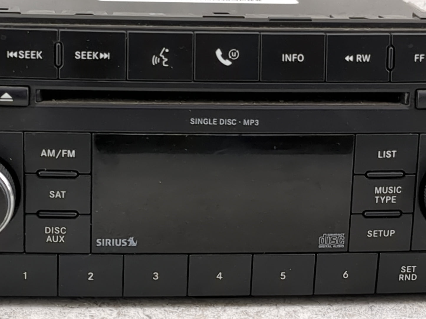2009-2010 Dodge Ram 1500 Radio AM FM Cd Player Receiver Replacement P/N:P68021163AE Fits Fits 2008 2009 2010 2011 OEM Used A