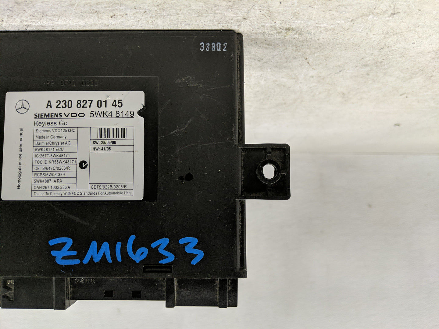 Fob Case Mercedes-benz Chassis Control Module Ccm Bcm Body Control - Oemusedautoparts1.com