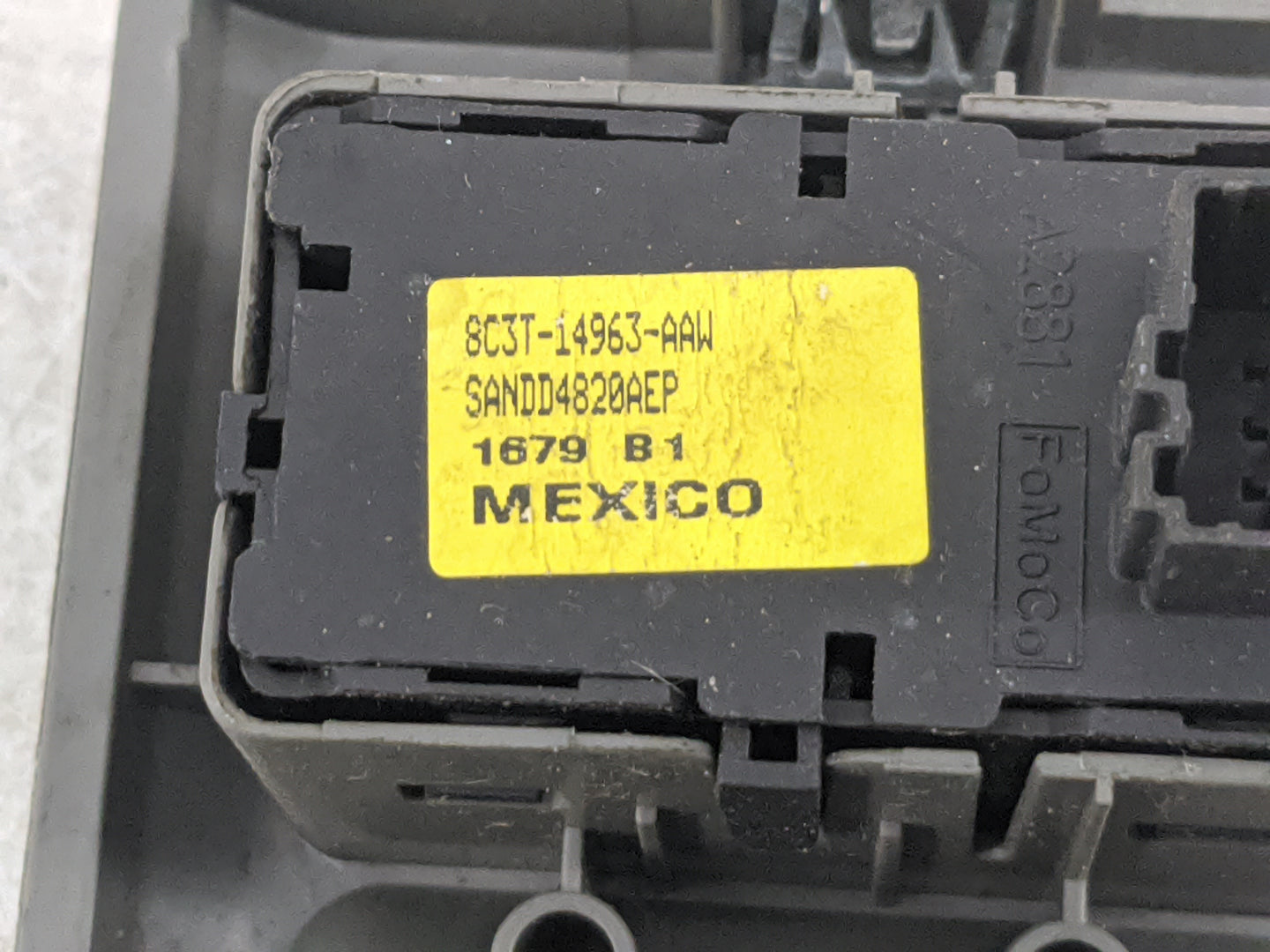 2009 Ford E250 Master Power Window Switch Replacement Driver Side Left P/N:8C3T-14963-AAW SANDD4820AEP Fits OEM Used Auto Pa