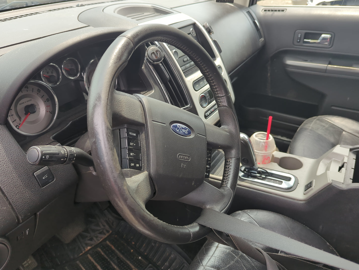 2007-2010 Ford Edge Air Bag Driver Left Steering Wheel Mounted Black - Oemusedautoparts1.com
