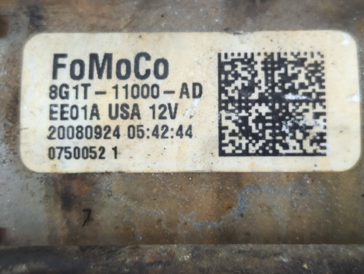 2007-2018 Ford Edge Car Starter Motor Solenoid OEM P/N:8G1T-11000-AD Fits OEM Used Auto Parts - Oemusedautoparts1.com