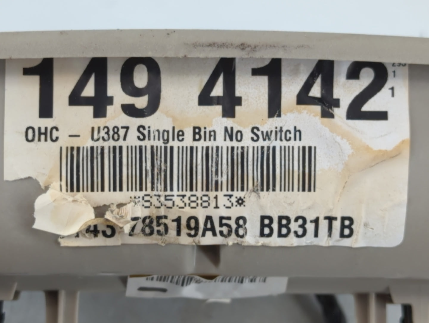 2009 Ford Edge Overhead Roof Console - Oemusedautoparts1.com