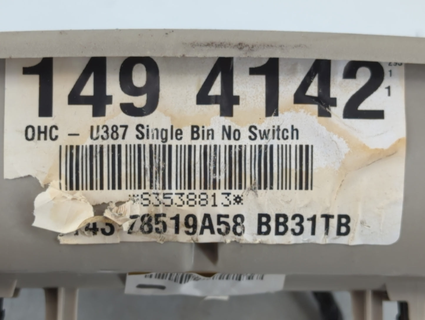 2009 Ford Edge Overhead Roof Console - Oemusedautoparts1.com
