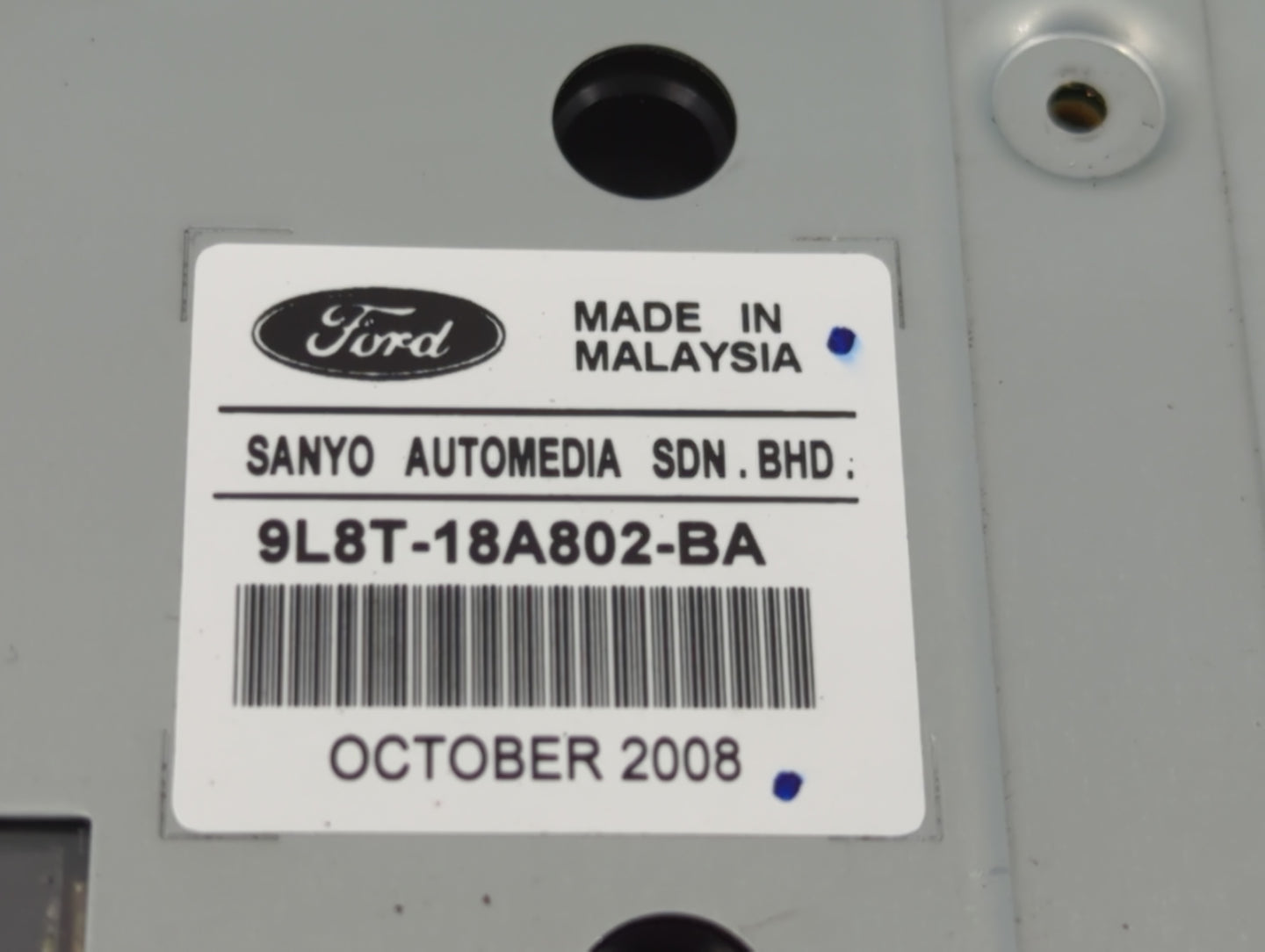 2009-2012 Ford Escape Radio AM FM Cd Player Receiver Replacement P/N:9L8T-18A802-BA Fits Fits 2009 2010 2011 2012 OEM Used A