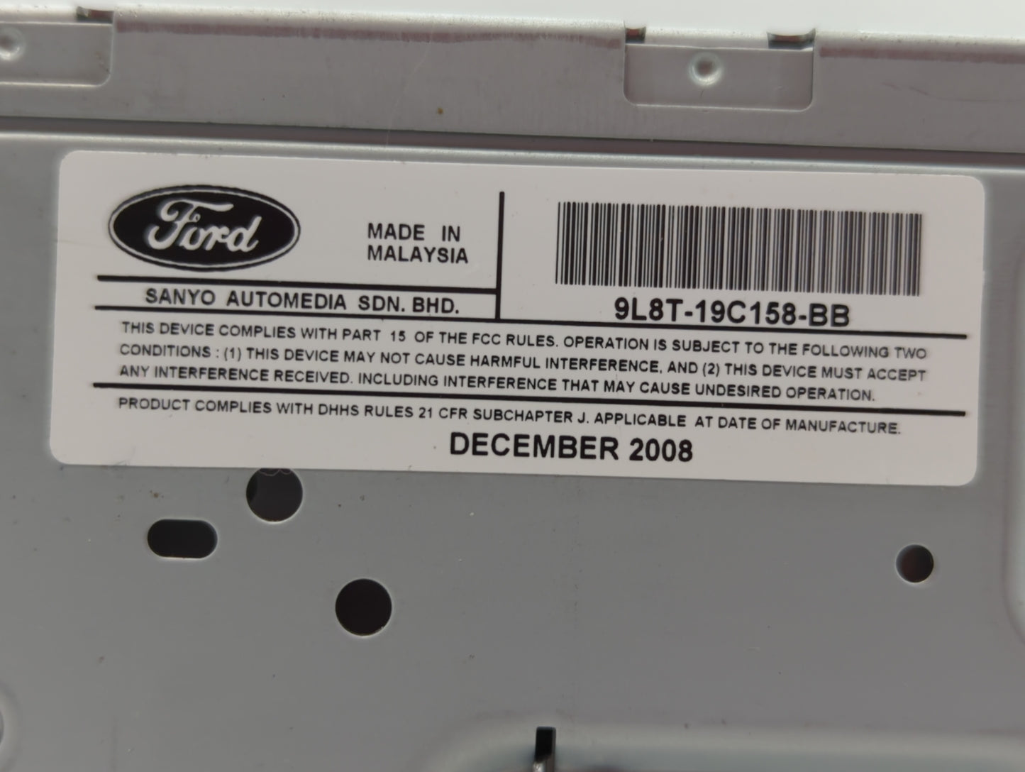 2009 Ford Escape Radio AM FM Cd Player Receiver Replacement P/N:9L8T-19C158-BB Fits OEM Used Auto Parts - Oemusedautoparts1.