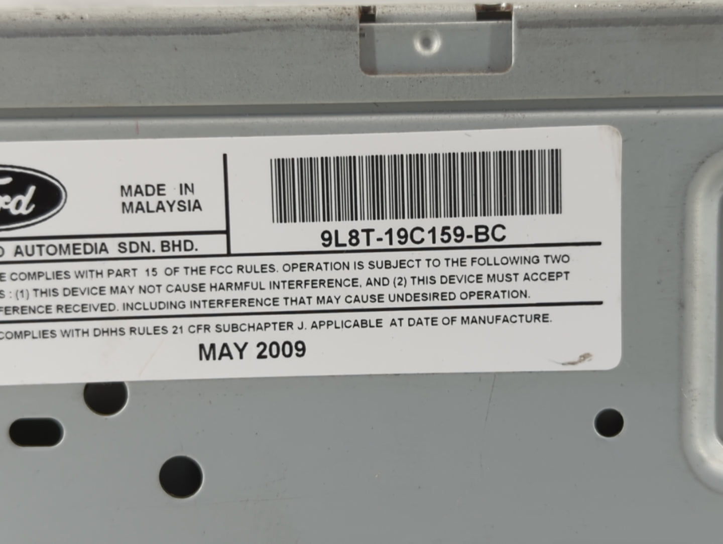 2009 Ford Escape Radio AM FM Cd Player Receiver Replacement P/N:9L8T-19C159-BC Fits OEM Used Auto Parts - Oemusedautoparts1.