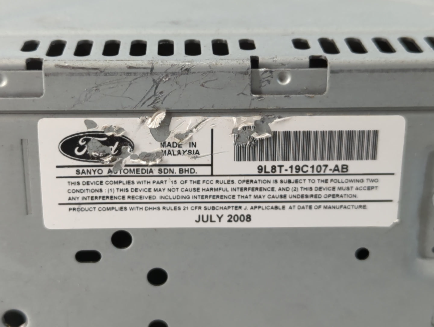 2009 Ford Escape Radio AM FM Cd Player Receiver Replacement P/N:9L8T-19C107-AB Fits OEM Used Auto Parts - Oemusedautoparts1.