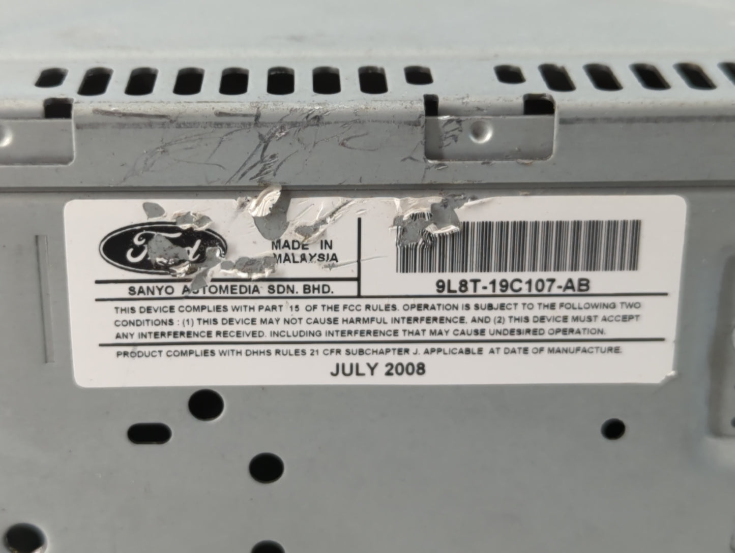 2009 Ford Escape Radio AM FM Cd Player Receiver Replacement P/N:9L8T-19C107-AB Fits OEM Used Auto Parts - Oemusedautoparts1.