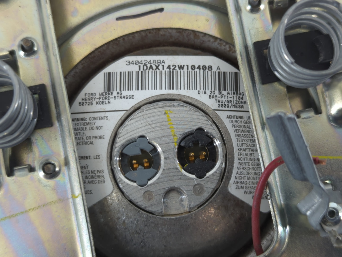 2009 Ford Expedition Air Bag Driver Left Steering Wheel Mounted P/N:8L14 78043B13 AA Fits OEM Used Auto Parts - Oemusedautop