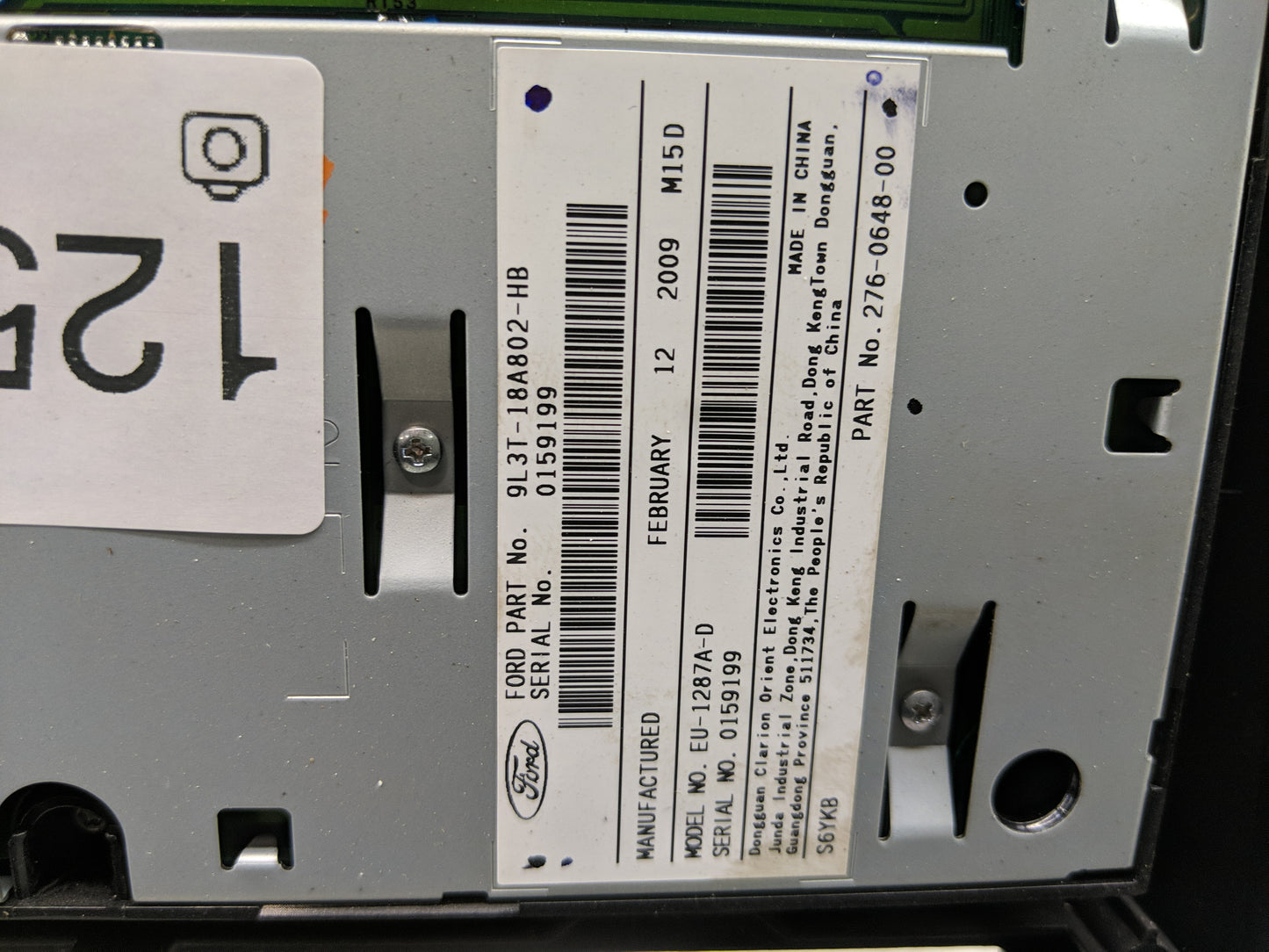 2009 Ford F-150 Radio AM FM Cd Player Receiver Replacement P/N:9L3T18A802-HB Fits OEM Used Auto Parts - Oemusedautoparts1.co