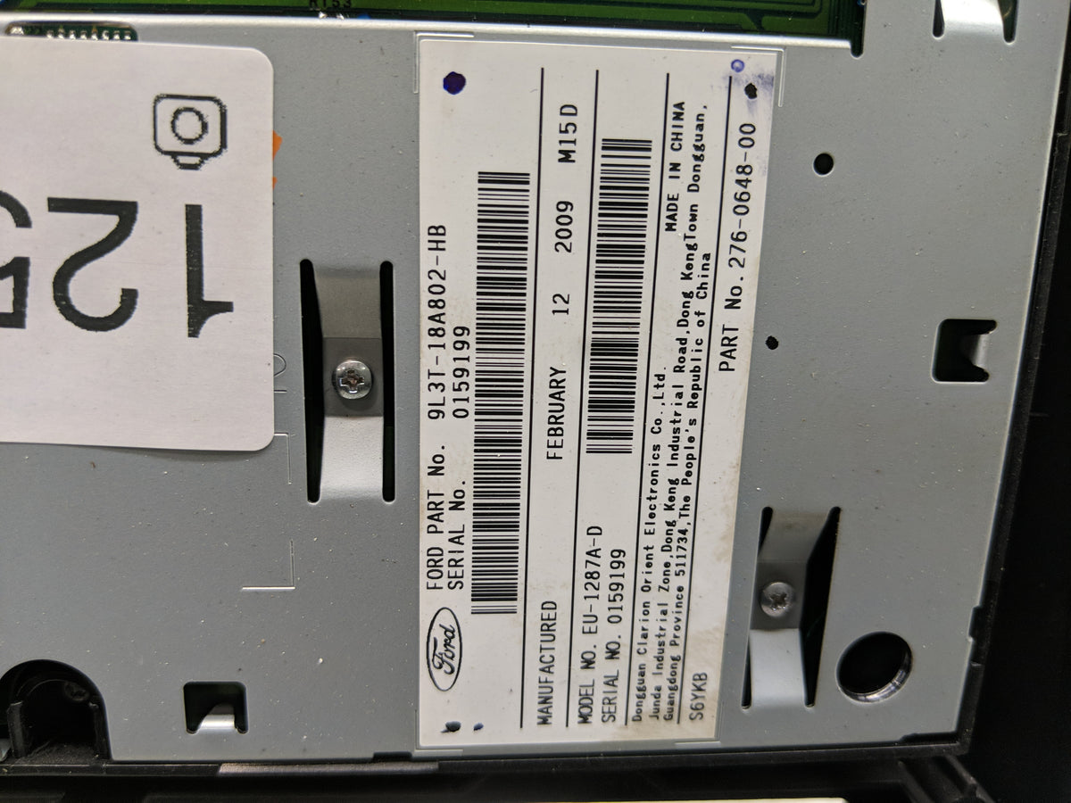 2009 Ford F-150 Radio AM FM Cd Player Receiver Replacement P/N:9L3T18A802-HB Fits OEM Used Auto Parts - Oemusedautoparts1.co