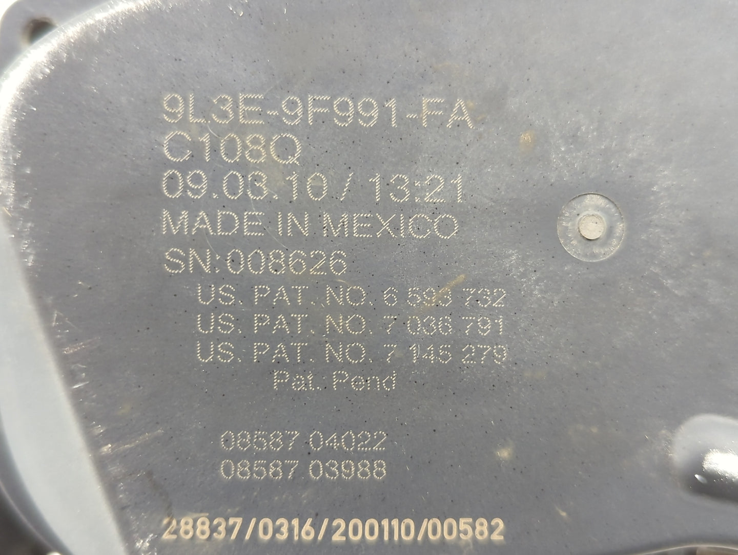2009-2010 Ford F-150 Throttle Body P/N:9L3E-9F991-FA Fits Fits 2009 2010 OEM Used Auto Parts - Oemusedautoparts1.com