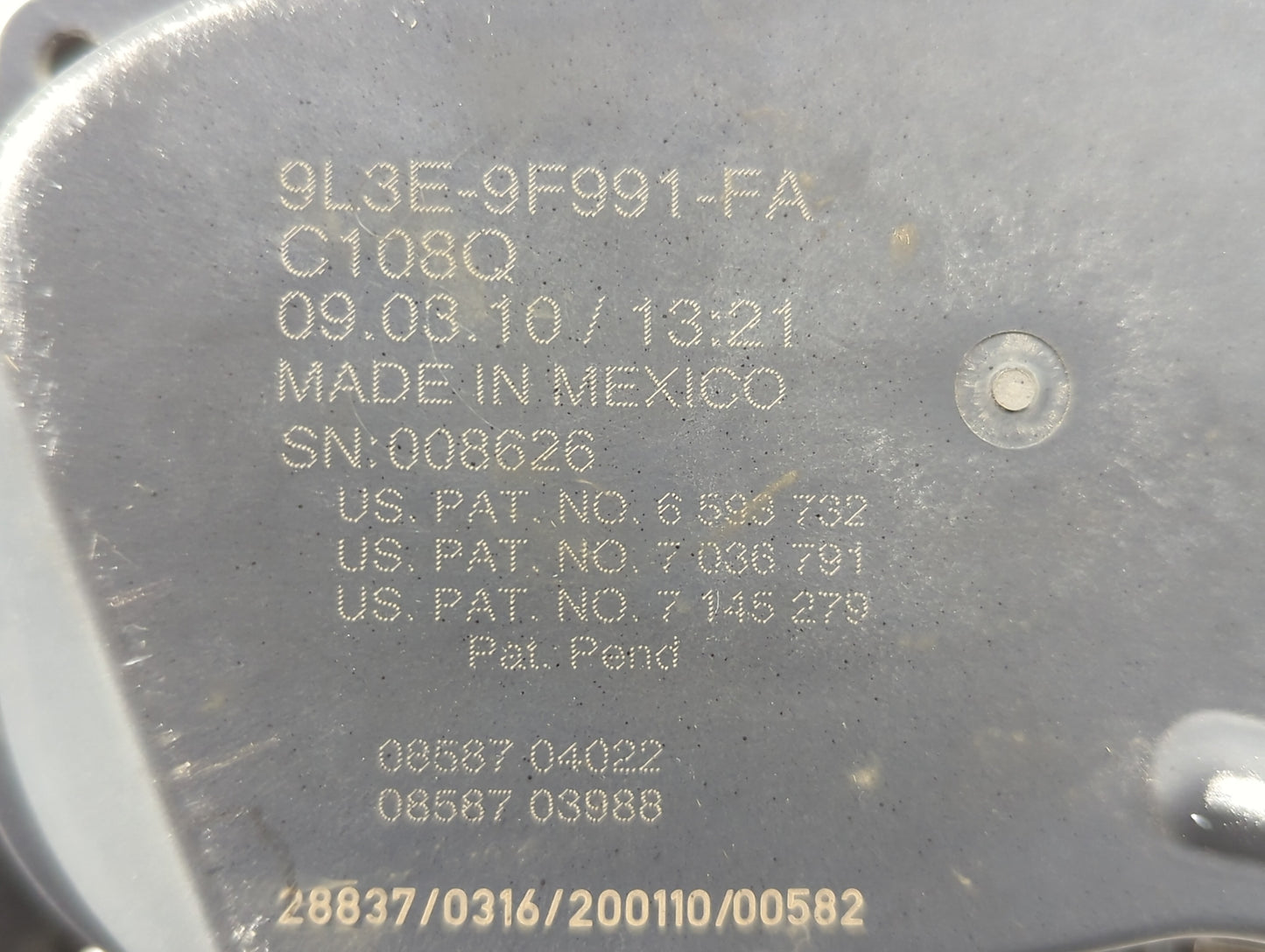 2009-2010 Ford F-150 Throttle Body P/N:9L3E-9F991-FA Fits Fits 2009 2010 OEM Used Auto Parts - Oemusedautoparts1.com