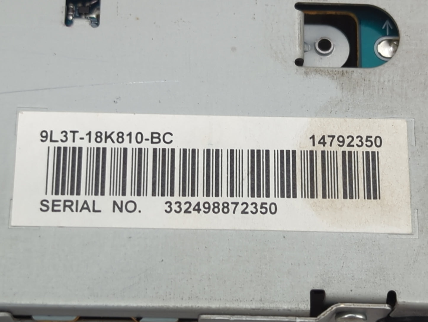 2009 Ford F150 Radio AM FM Cd Player Receiver Replacement P/N:9L3T-18K810-BC Fits Fits 2010 OEM Used Auto Parts - Oemusedaut