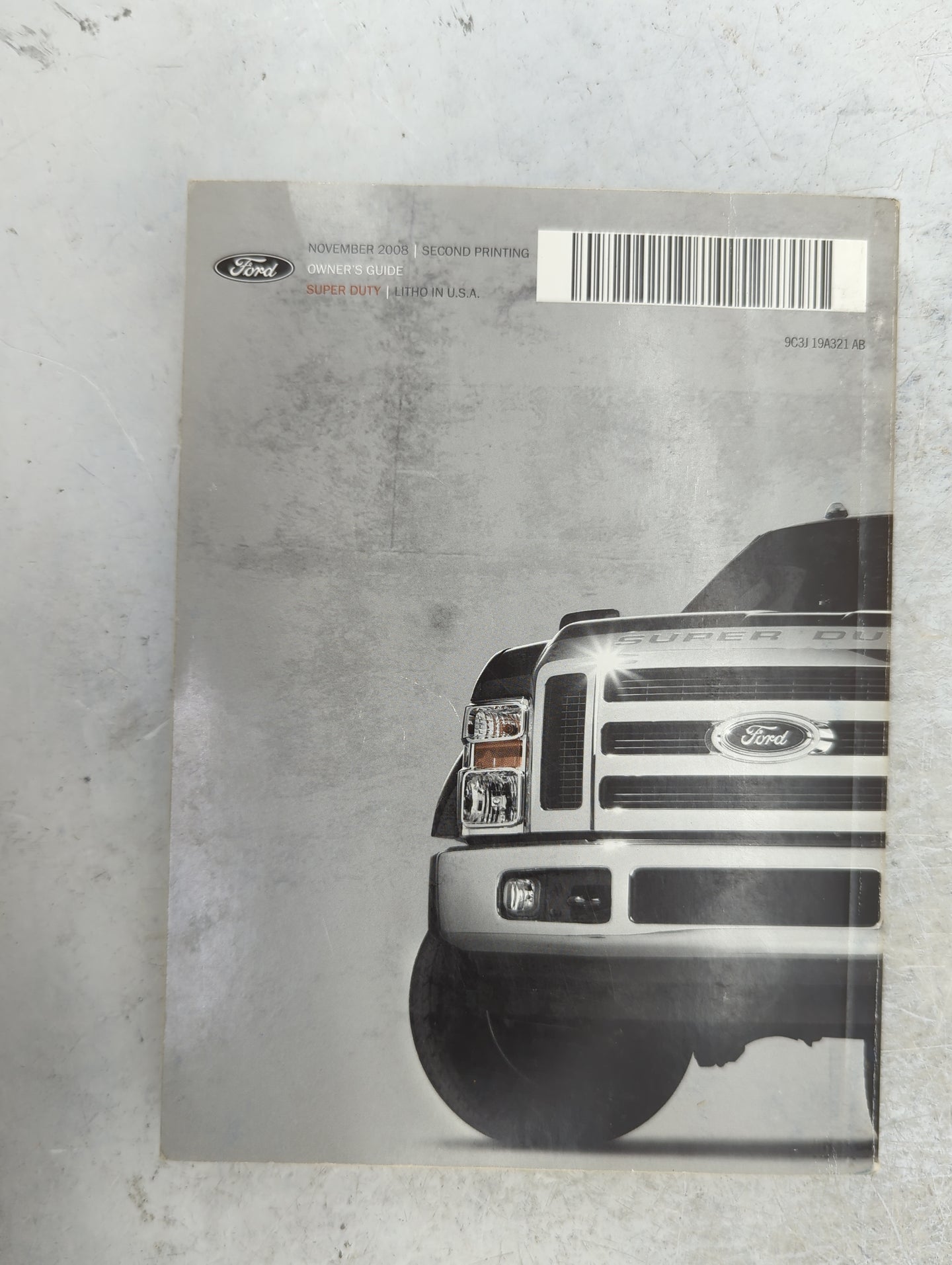 2009 Ford F350sd Owners Manual Book Guide P/N:9C3J19A321AB OEM Used Auto Parts - Oemusedautoparts1.com