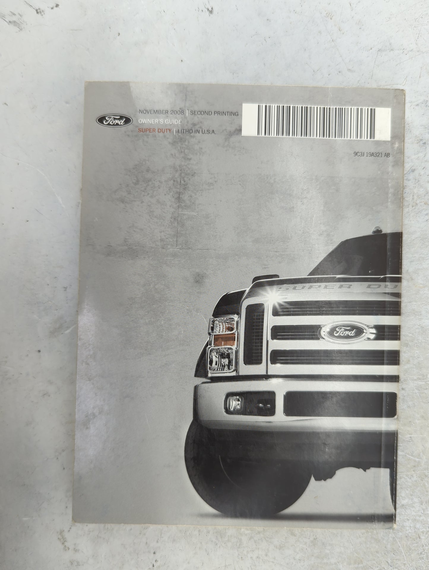 2009 Ford F350sd Owners Manual Book Guide P/N:9C3J19A321AB OEM Used Auto Parts - Oemusedautoparts1.com