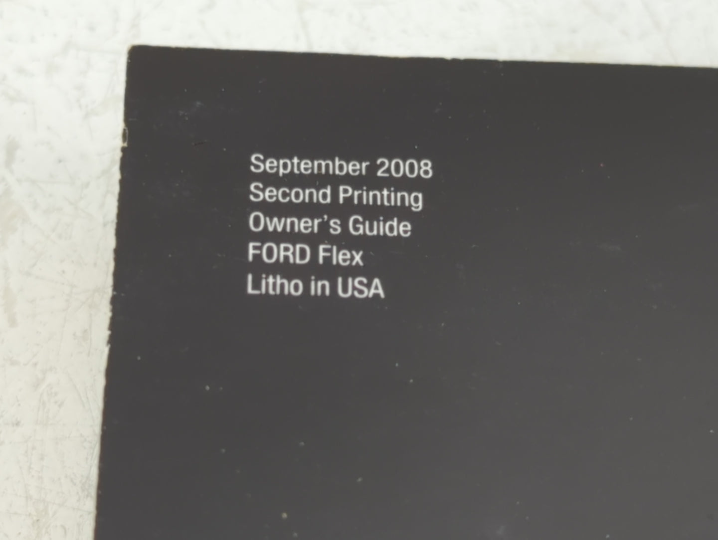2009 Ford Flex Owners Manual Book Guide OEM Used Auto Parts - Oemusedautoparts1.com