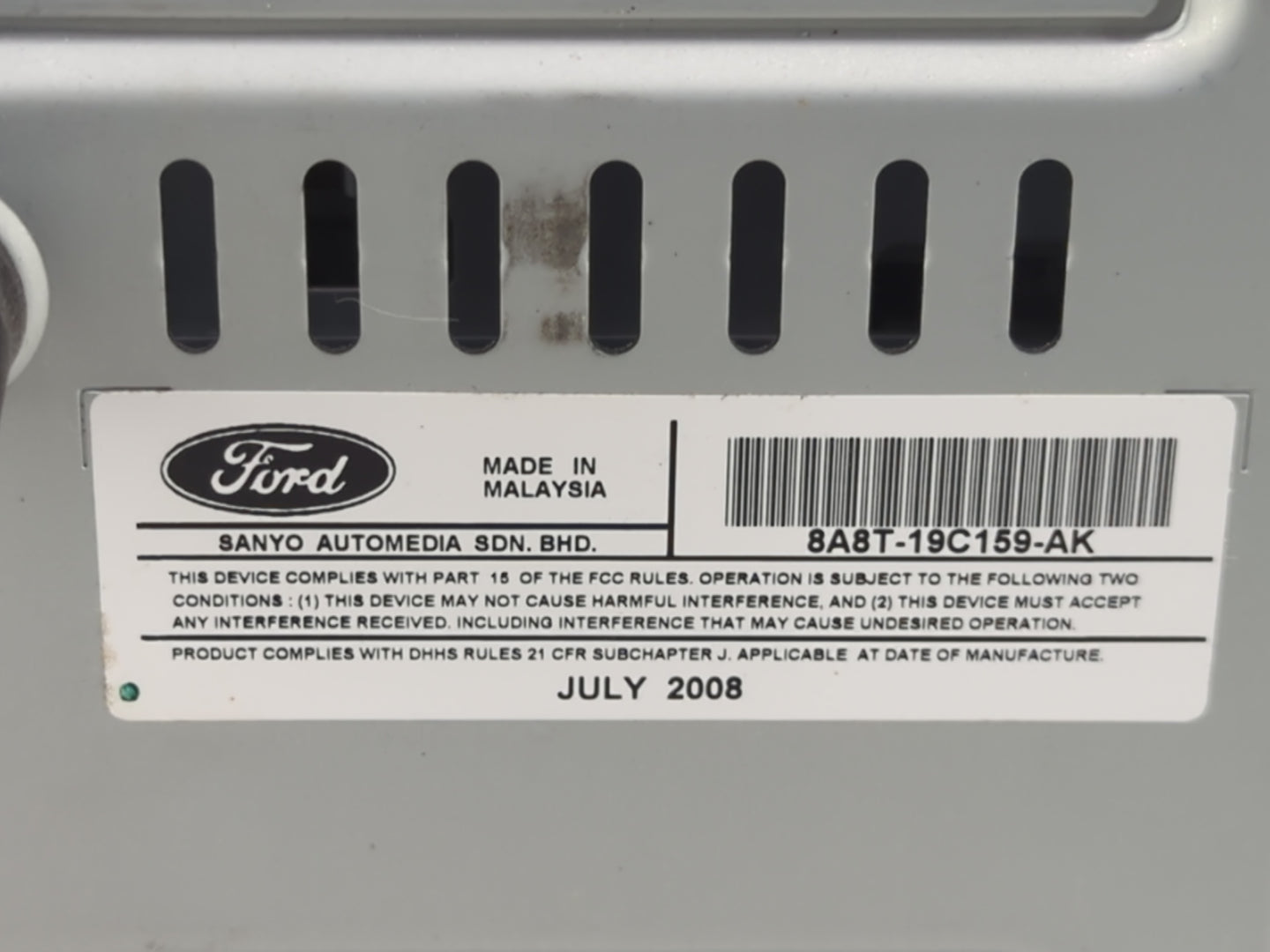 2009 Ford Flex Radio AM FM Cd Player Receiver Replacement P/N:8A8T-19C159-AK Fits OEM Used Auto Parts - Oemusedautoparts1.co