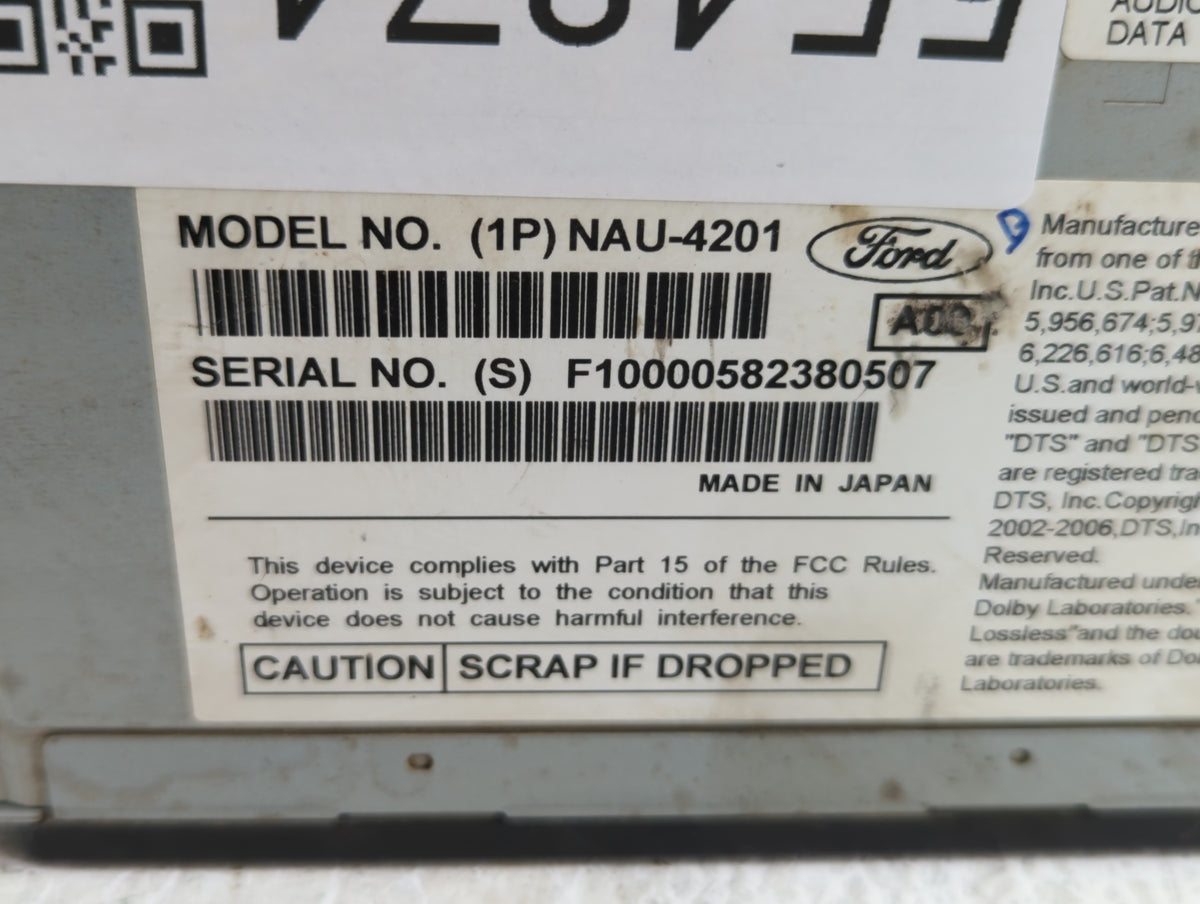 2009-2009 Ford Flex Am Fm Cd Player Radio Receiver 554874 - Oemusedautoparts1.com