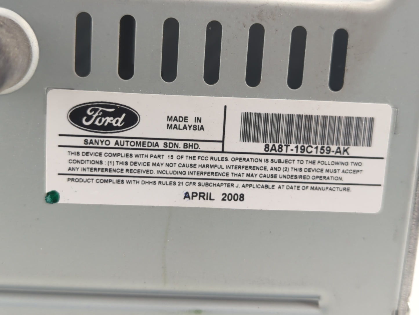 2009 Ford Flex Radio AM FM Cd Player Receiver Replacement P/N:8A8T-19C159-AK Fits OEM Used Auto Parts - Oemusedautoparts1.co